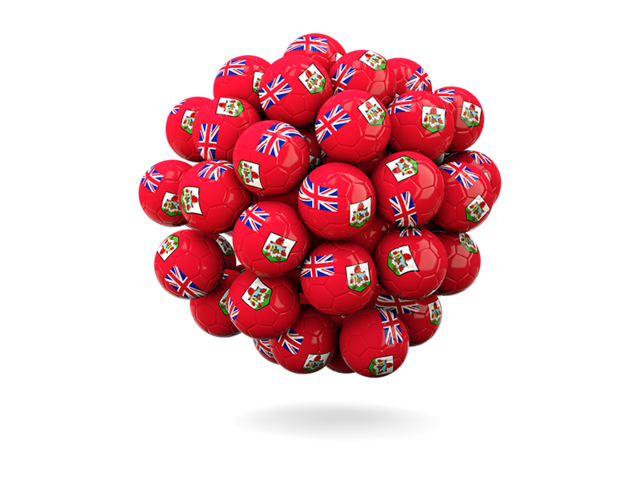 Stack of footballs. Download flag icon of Bermuda at PNG format