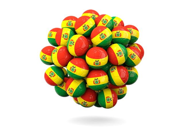 Stack of footballs. Download flag icon of Bolivia at PNG format