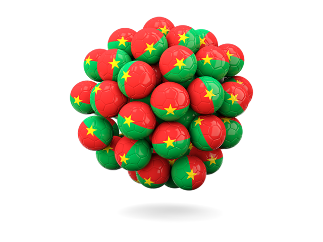 Stack of footballs. Download flag icon of Burkina Faso at PNG format