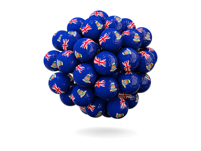 Stack of footballs. Download flag icon of Cayman Islands at PNG format
