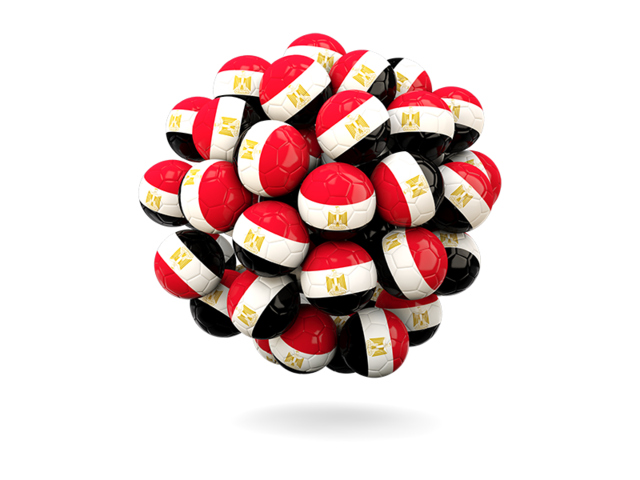 Stack of footballs. Download flag icon of Egypt at PNG format