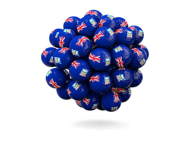 Stack of footballs. Download flag icon of Falkland Islands at PNG format