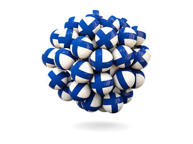 Stack of footballs. Download flag icon of Finland at PNG format