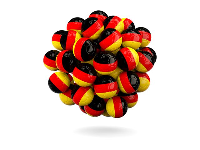 Stack of footballs. Download flag icon of Germany at PNG format