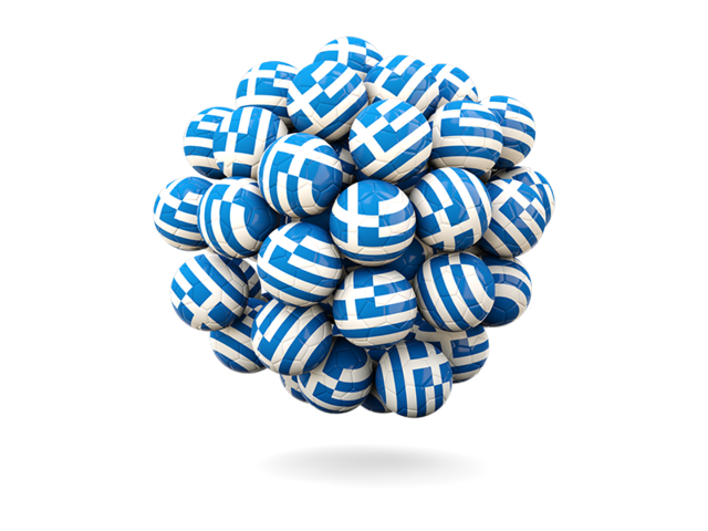 Stack of footballs. Download flag icon of Greece at PNG format