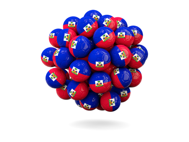 Stack of footballs. Download flag icon of Haiti at PNG format