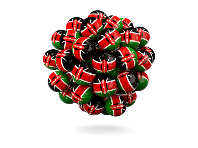 Stack of footballs. Download flag icon of Kenya at PNG format