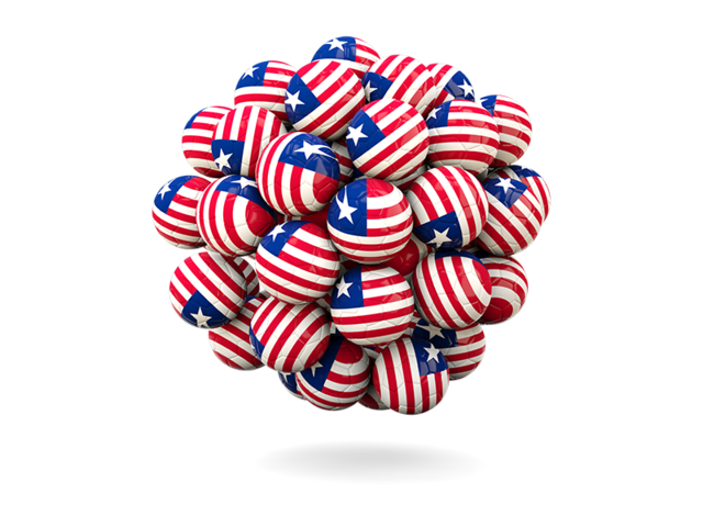 Stack of footballs. Download flag icon of Liberia at PNG format