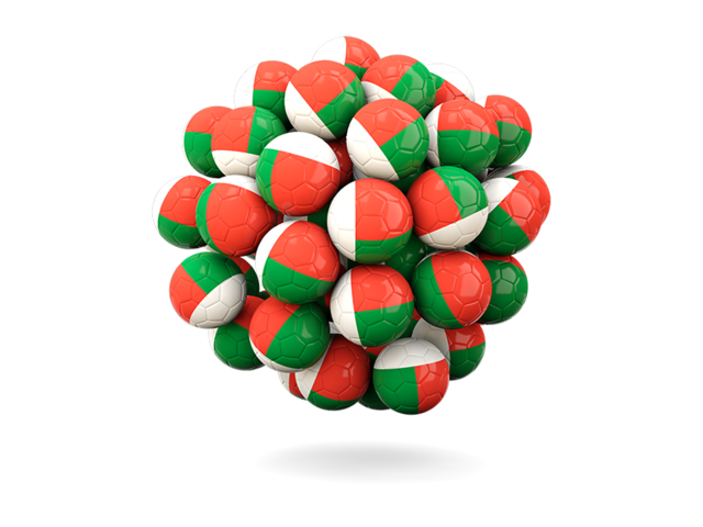 Stack of footballs. Download flag icon of Madagascar at PNG format