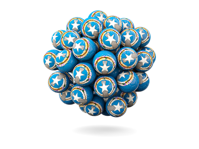 Stack of footballs. Download flag icon of Northern Mariana Islands at PNG format