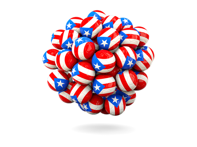 Stack of footballs. Download flag icon of Puerto Rico at PNG format