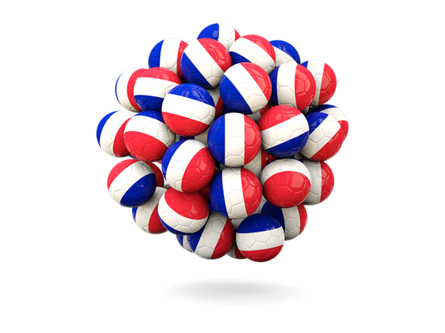 Stack of footballs. Download flag icon of Reunion at PNG format