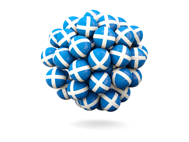 Stack of footballs. Download flag icon of Scotland at PNG format