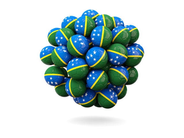 Stack of footballs. Download flag icon of Solomon Islands at PNG format