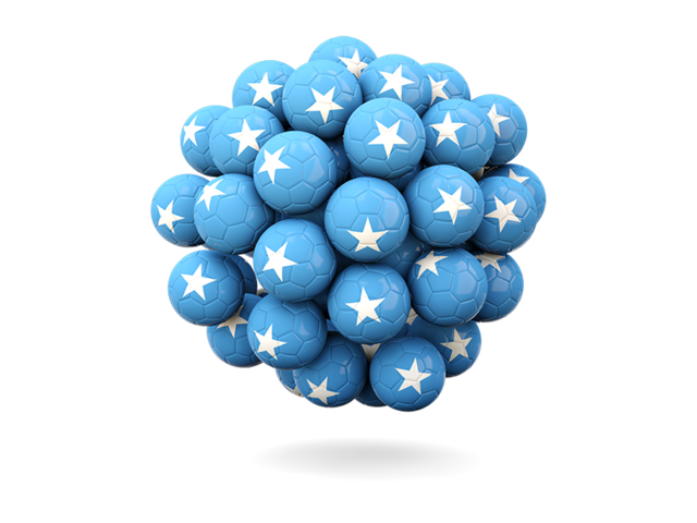 Stack of footballs. Download flag icon of Somalia at PNG format