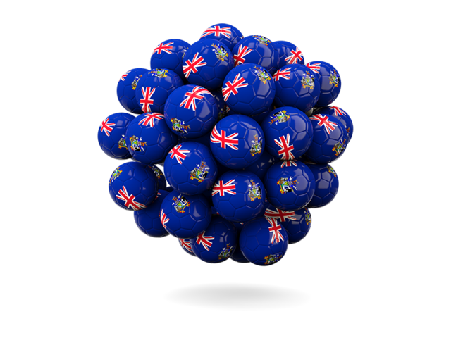 Stack of footballs. Download flag icon of South Georgia and the South Sandwich Islands at PNG format