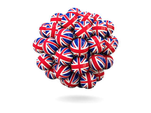 Stack of footballs. Download flag icon of United Kingdom at PNG format