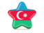 Azerbaijan. Star icon. Download icon.