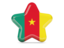 Cameroon. Star icon. Download icon.