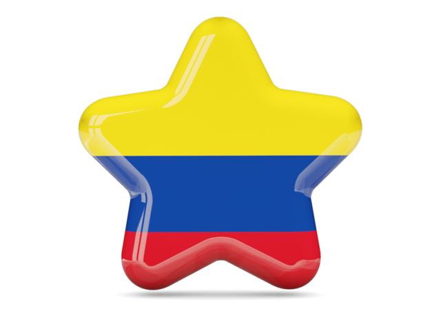 Иконка звезда. Скачать флаг. Колумбия