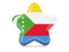 Comoros. Star icon. Download icon.