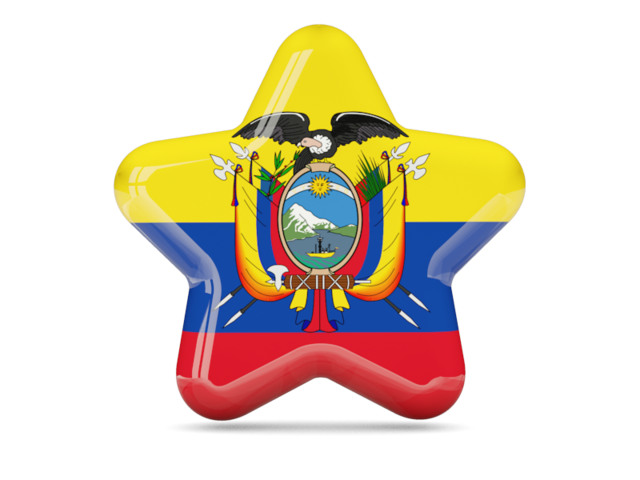 Иконка звезда. Скачать флаг. Эквадор