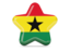 Ghana. Star icon. Download icon.