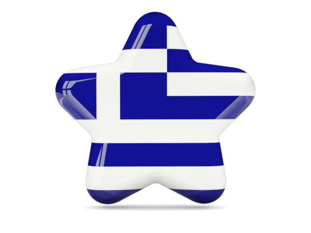 Star icon. Illustration of flag of Greece