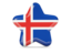 Iceland. Star icon. Download icon.