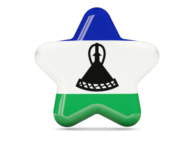 Star icon. Download flag icon of Lesotho at PNG format