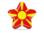 Macedonia. Star icon. Download icon.