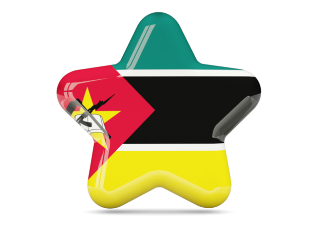 Star icon. Download flag icon of Mozambique at PNG format
