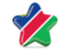 Namibia. Star icon. Download icon.