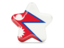 Nepal. Star icon. Download icon.