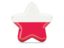 Poland. Star icon. Download icon.