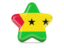 Sao Tome and Principe. Star icon. Download icon.