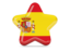 Spain. Star icon. Download icon.