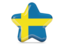 Sweden. Star icon. Download icon.