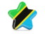 Tanzania. Star icon. Download icon.