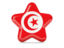Tunisia. Star icon. Download icon.