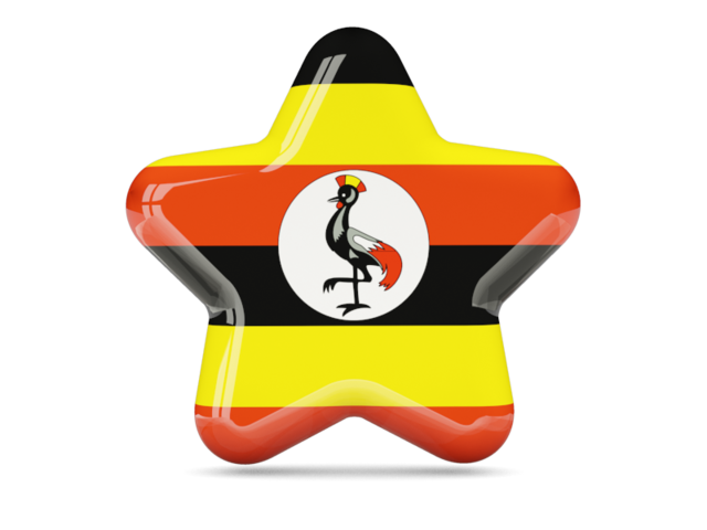 Star icon. Download flag icon of Uganda at PNG format