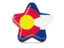 Flag of state of Colorado. Star icon. Download icon