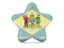 Flag of state of Delaware. Star icon. Download icon