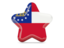 Flag of state of Georgia. Star icon. Download icon