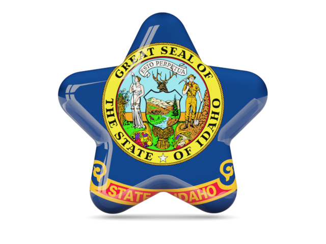 Star icon. Download flag icon of Idaho