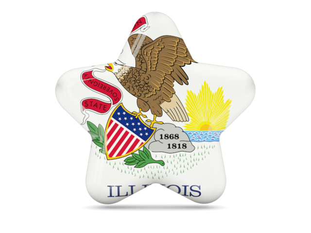 Star icon. Download flag icon of Illinois