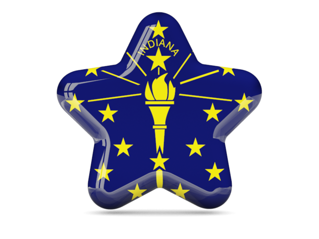 Star icon. Download flag icon of Indiana