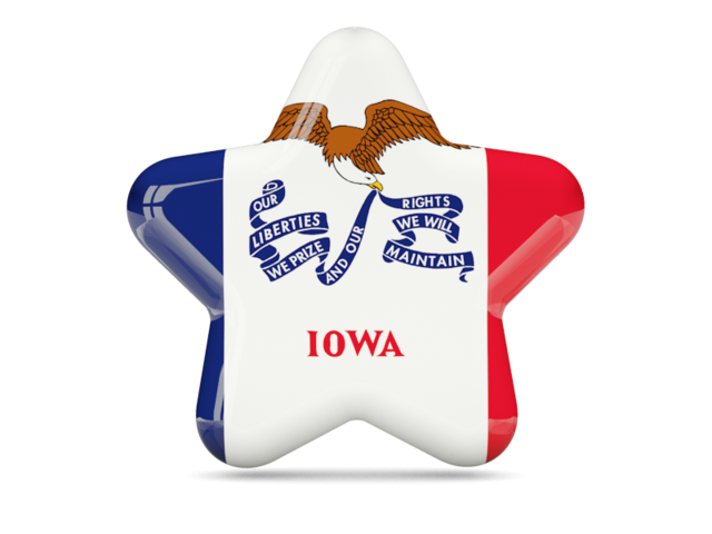 Star icon. Download flag icon of Iowa