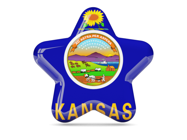 Star icon. Download flag icon of Kansas