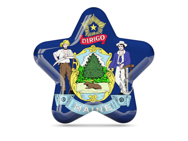 Star icon. Download flag icon of Maine